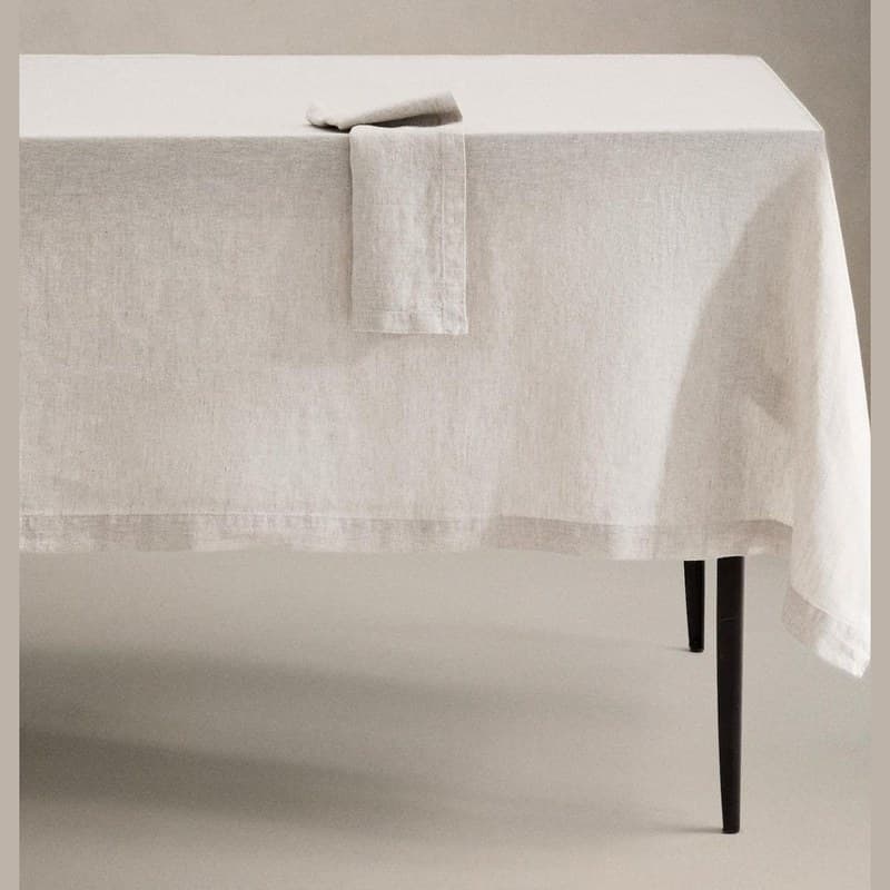 Toalha de mesa de linho lavado